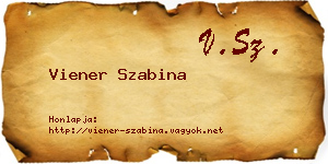 Viener Szabina névjegykártya